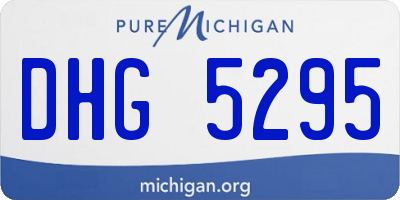 MI license plate DHG5295