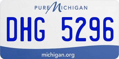 MI license plate DHG5296