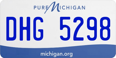 MI license plate DHG5298