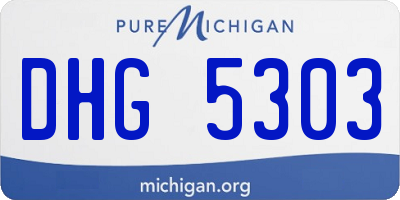 MI license plate DHG5303