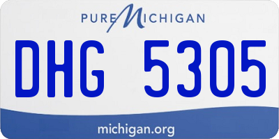 MI license plate DHG5305