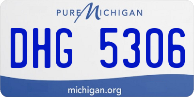 MI license plate DHG5306