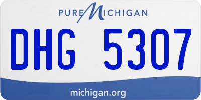 MI license plate DHG5307