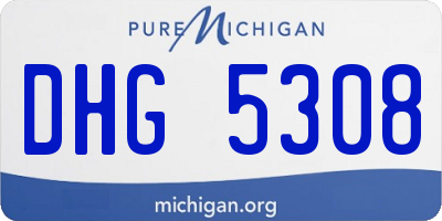 MI license plate DHG5308