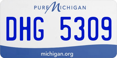 MI license plate DHG5309