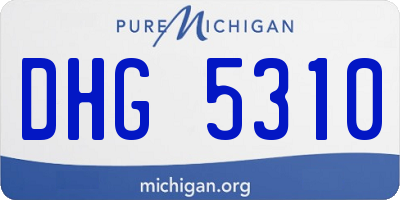 MI license plate DHG5310