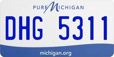 MI license plate DHG5311