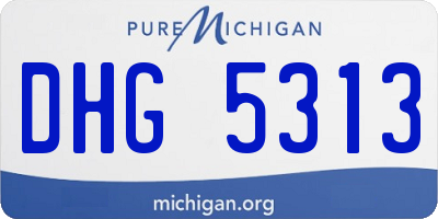 MI license plate DHG5313