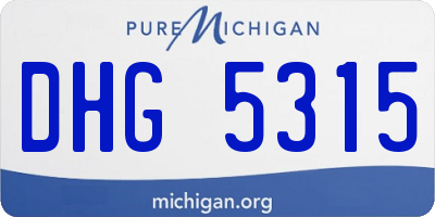 MI license plate DHG5315