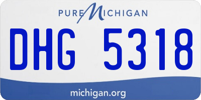 MI license plate DHG5318