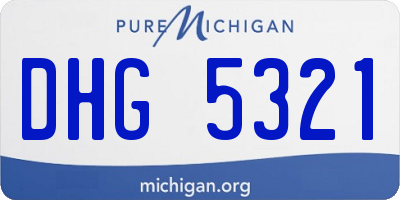 MI license plate DHG5321