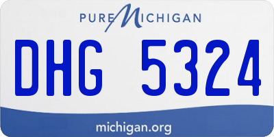 MI license plate DHG5324