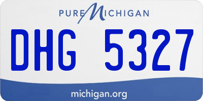 MI license plate DHG5327