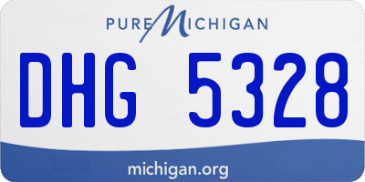 MI license plate DHG5328
