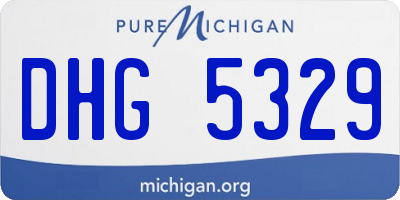 MI license plate DHG5329