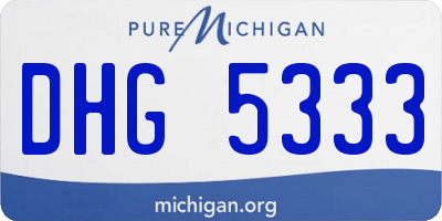 MI license plate DHG5333