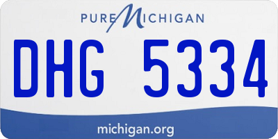 MI license plate DHG5334