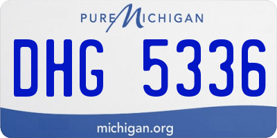 MI license plate DHG5336