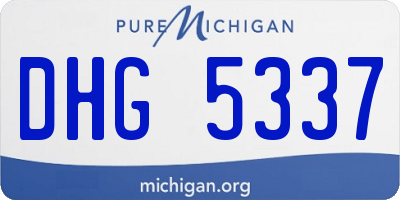 MI license plate DHG5337