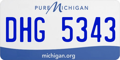MI license plate DHG5343