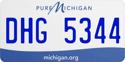 MI license plate DHG5344