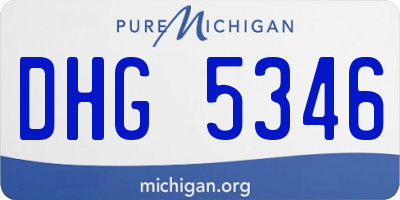 MI license plate DHG5346