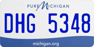 MI license plate DHG5348