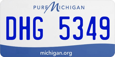 MI license plate DHG5349
