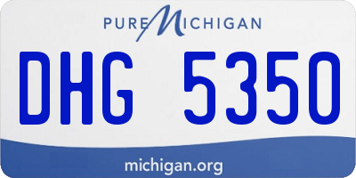 MI license plate DHG5350