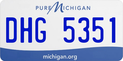 MI license plate DHG5351
