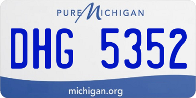 MI license plate DHG5352