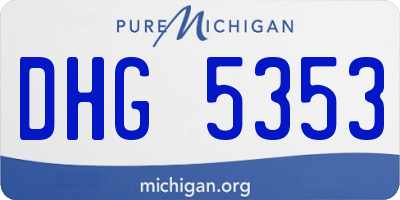 MI license plate DHG5353