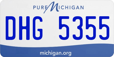 MI license plate DHG5355