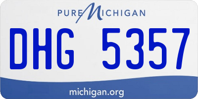 MI license plate DHG5357