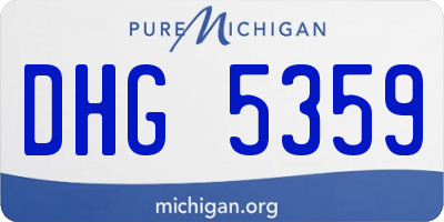 MI license plate DHG5359