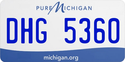 MI license plate DHG5360