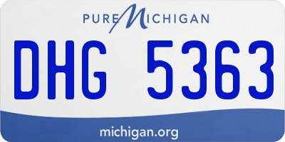 MI license plate DHG5363