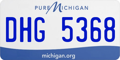 MI license plate DHG5368