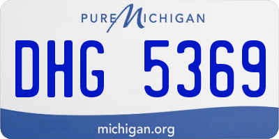 MI license plate DHG5369