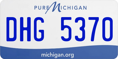MI license plate DHG5370