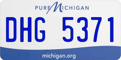 MI license plate DHG5371