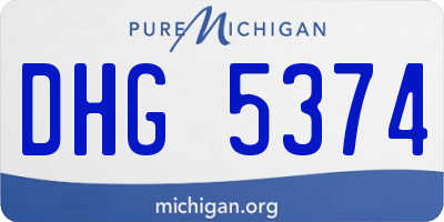 MI license plate DHG5374