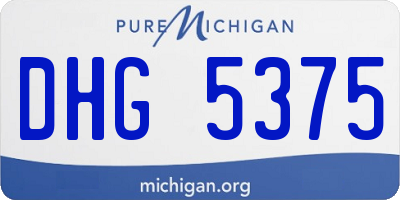 MI license plate DHG5375