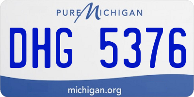 MI license plate DHG5376