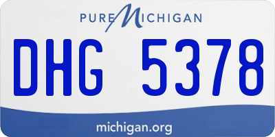MI license plate DHG5378