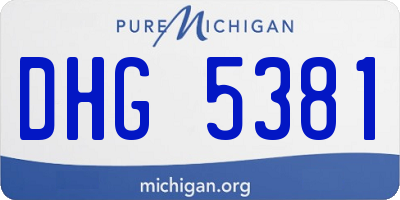 MI license plate DHG5381