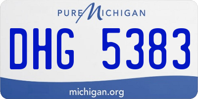 MI license plate DHG5383