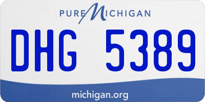 MI license plate DHG5389