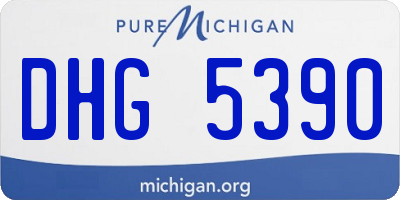 MI license plate DHG5390