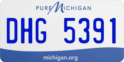 MI license plate DHG5391